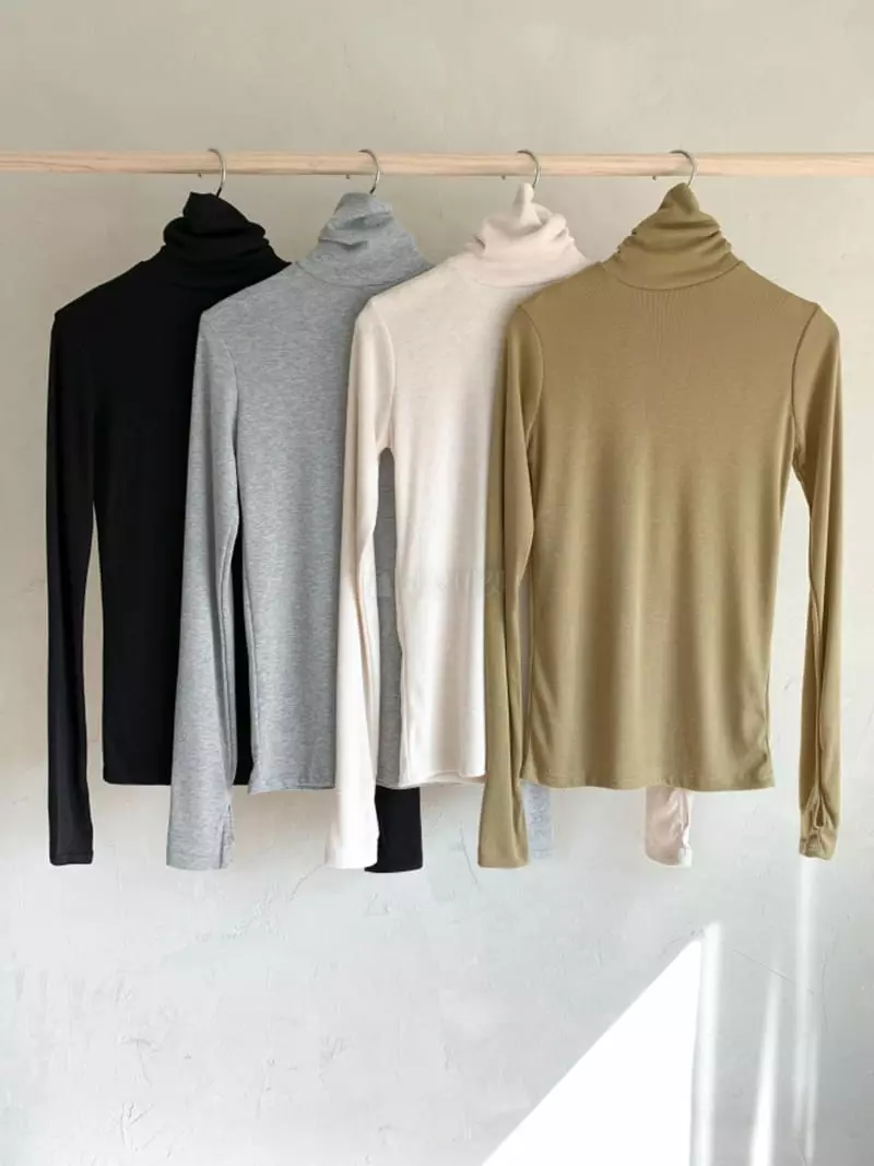 Awesome H - Korean Women Fashion - #pursuepretty - Baby Warmer Turtleneck Tee - 10