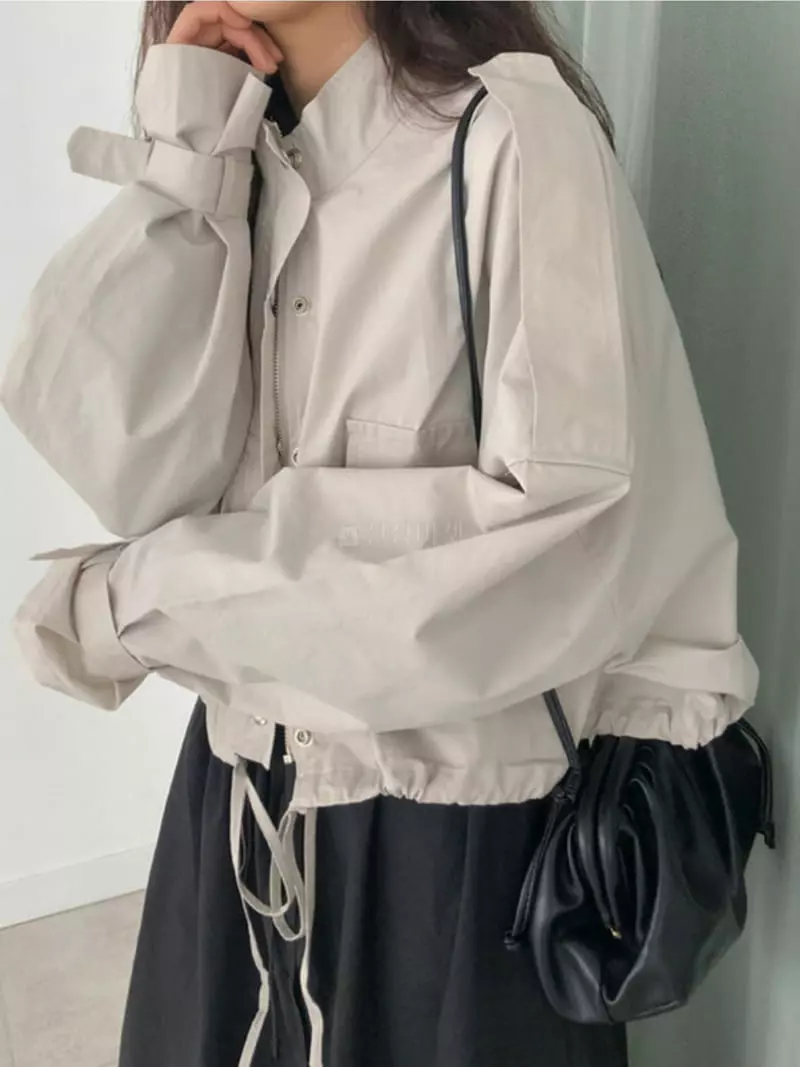 Awesome H - Korean Women Fashion - #restrostyle - Short Trench Jacket - 8