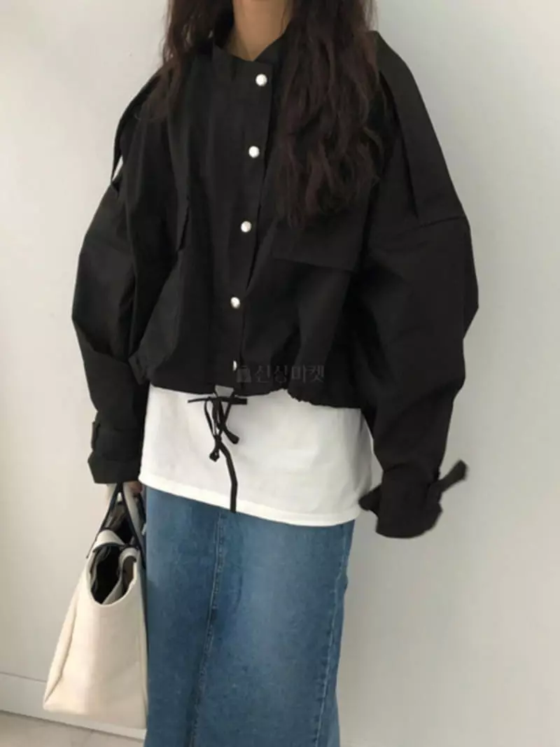Awesome H - Korean Women Fashion - #romanticstyle - Short Trench Jacket - 9