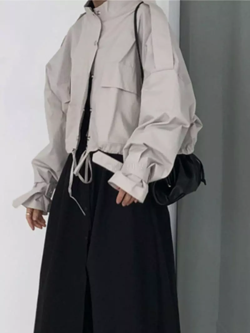 Awesome H - Korean Women Fashion - #thatsdarling - Short Trench Jacket - 11