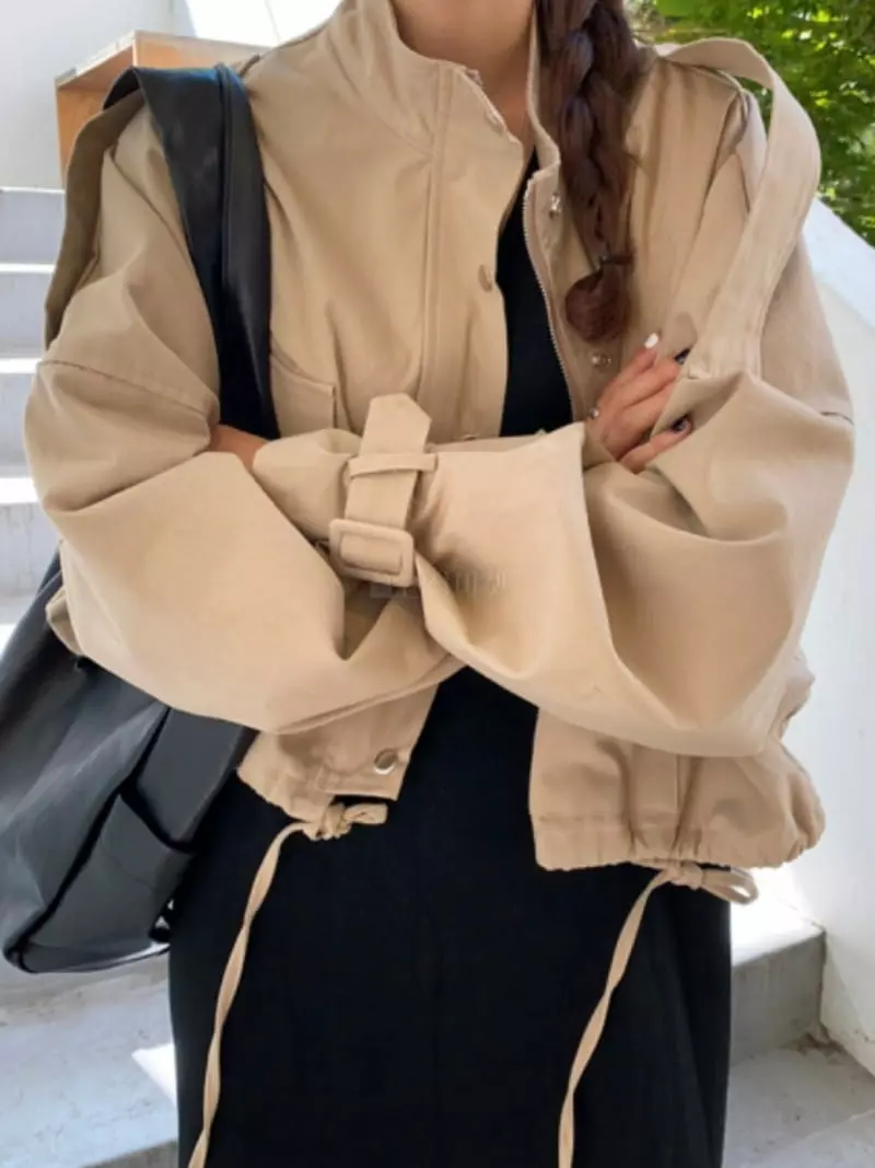 Awesome H - Korean Women Fashion - #thelittlethings - Short Trench Jacket - 12