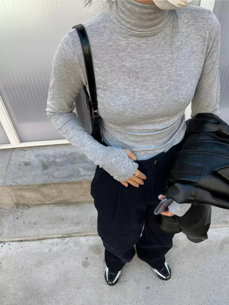 Awesome H - Korean Women Fashion - #womensfashion - Baby Warmer Turtleneck Tee