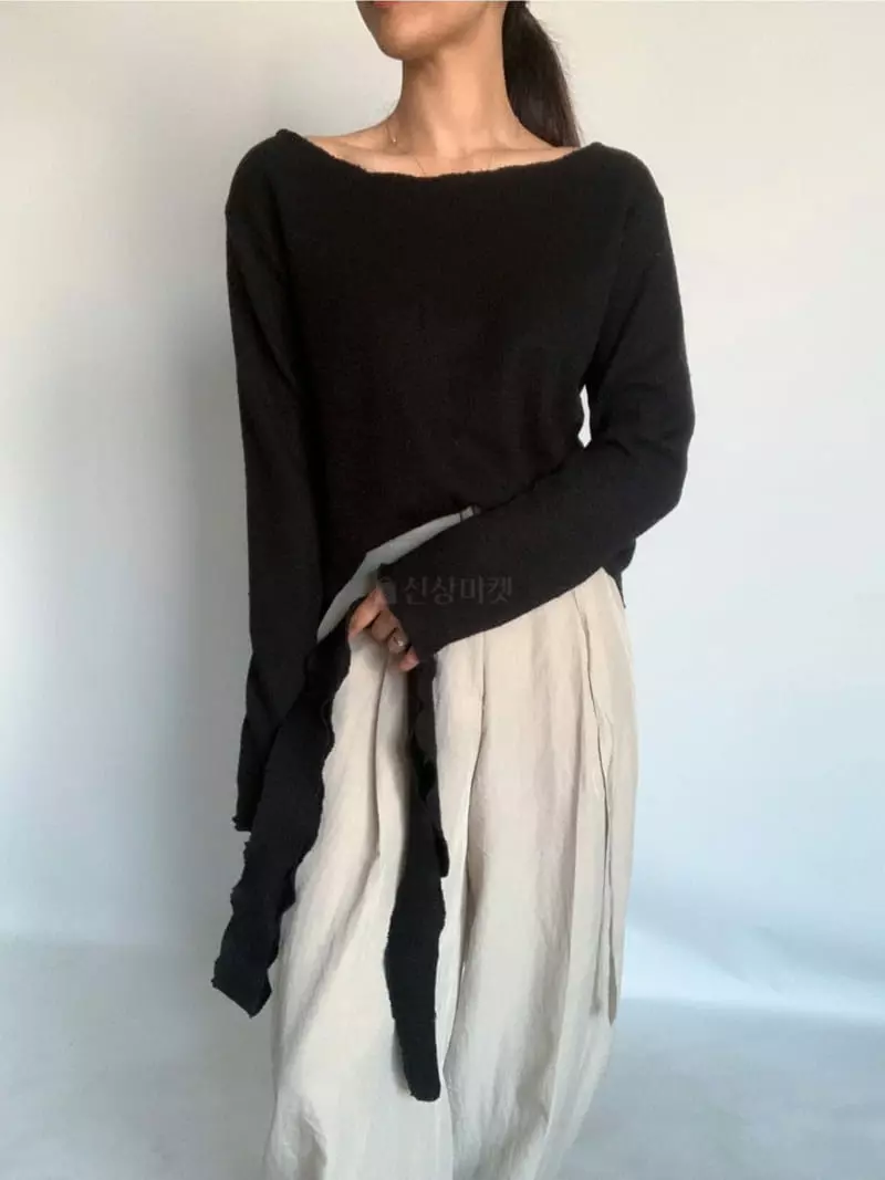 Awesome H - Korean Women Fashion - #womensfashion - Tie Knit Tee - 10