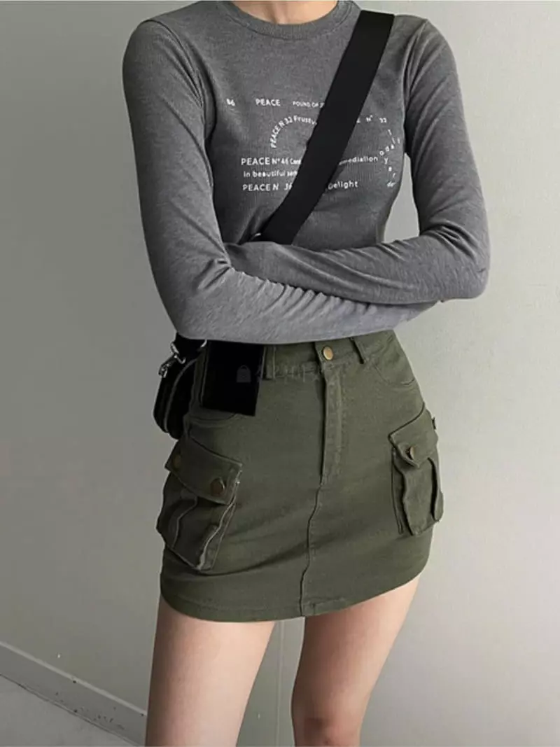Awesome H - Korean Women Fashion - #womensfashion - Pound Rib Tee - 3