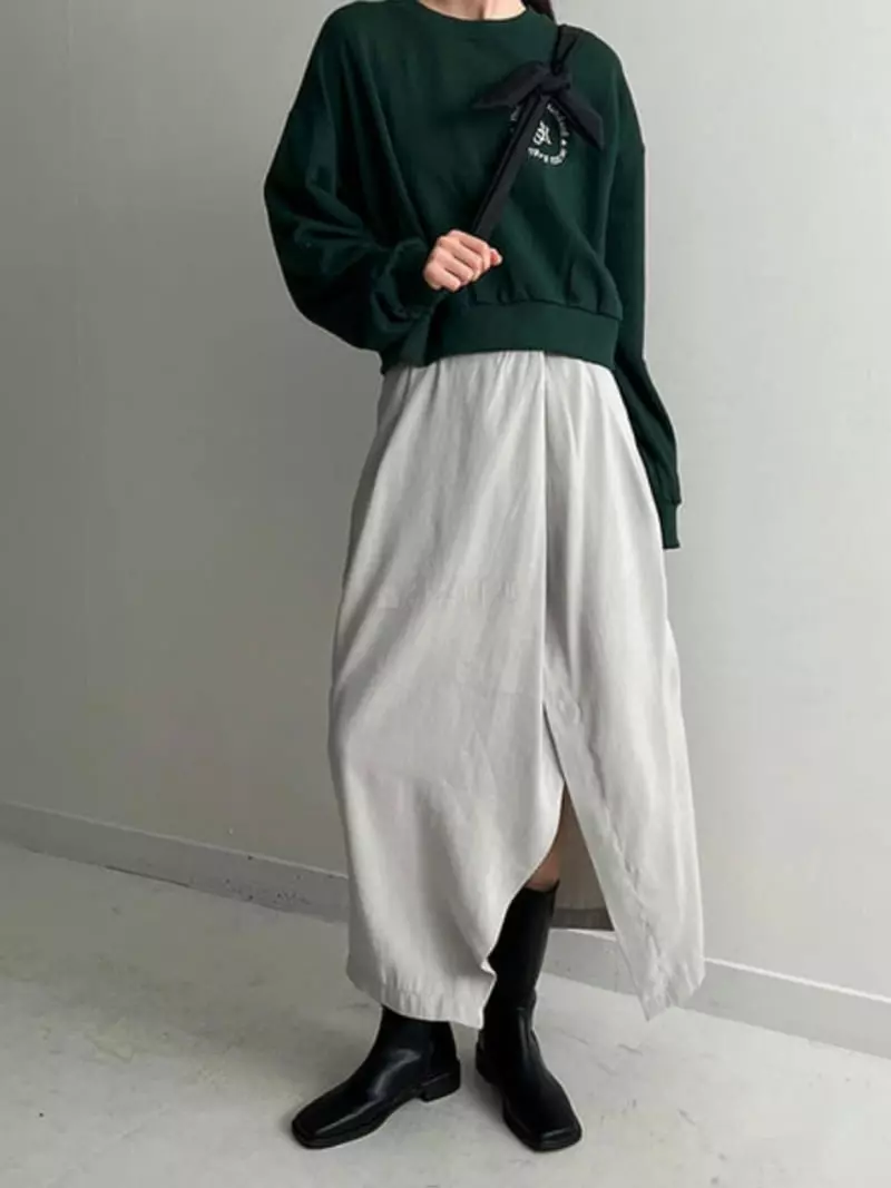 Awesome H - Korean Women Fashion - #womensfashion - Peach Button Skirt