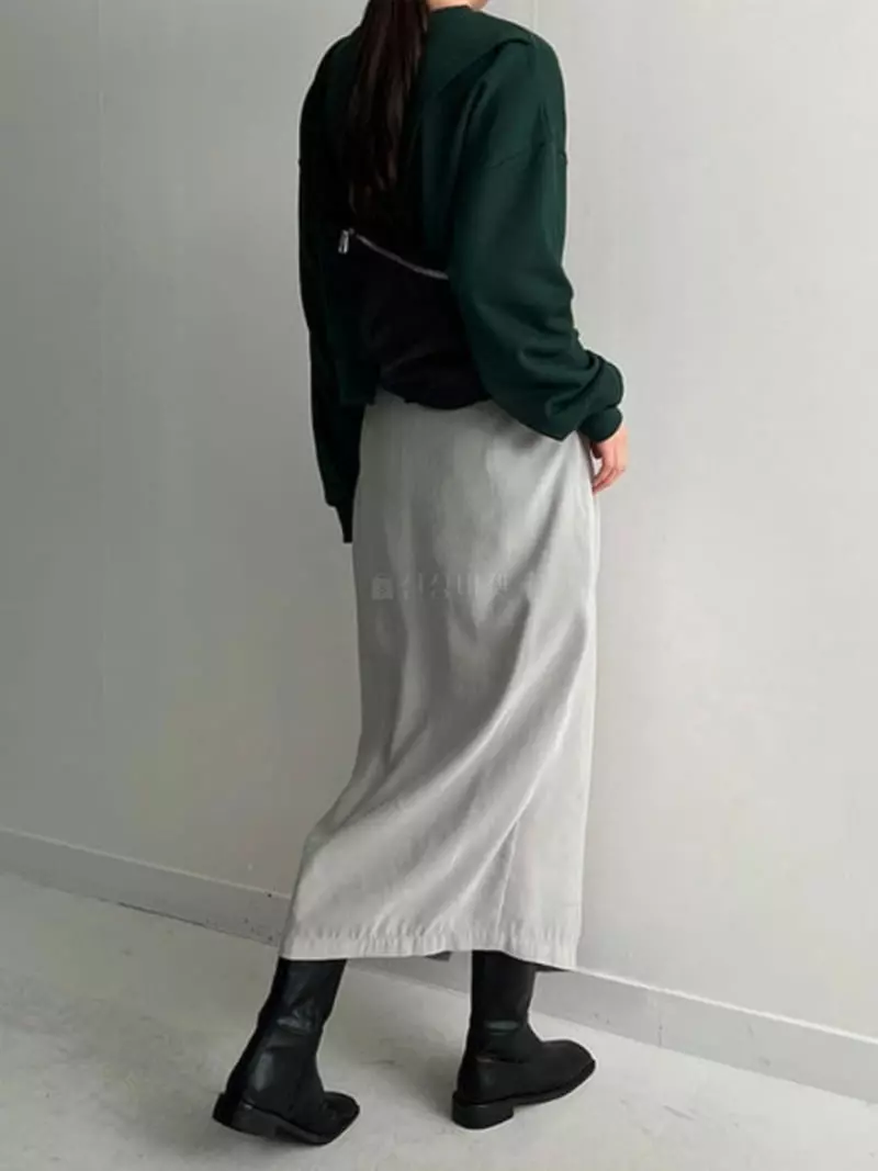 Awesome H - Korean Women Fashion - #womensfashion - Peach Button Skirt - 3