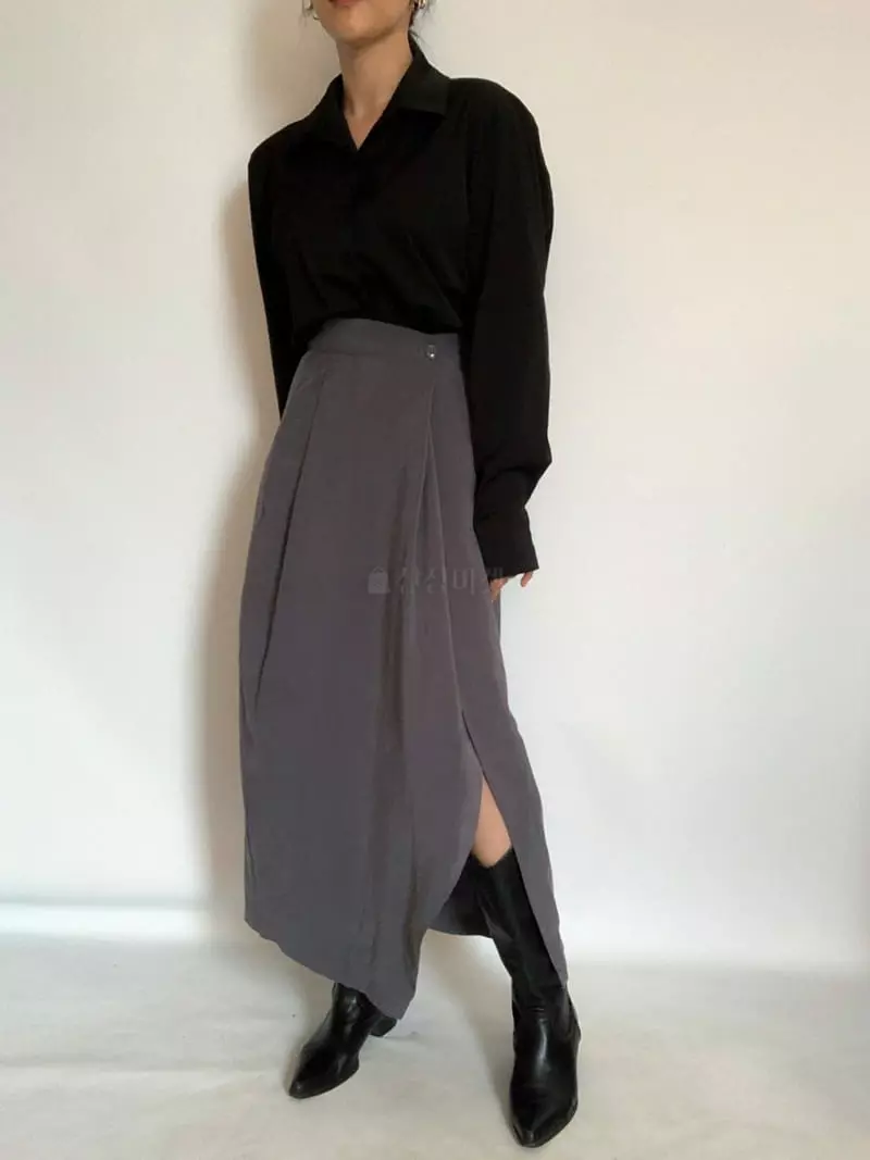 Awesome H - Korean Women Fashion - #womensfashion - Peach Button Skirt - 5