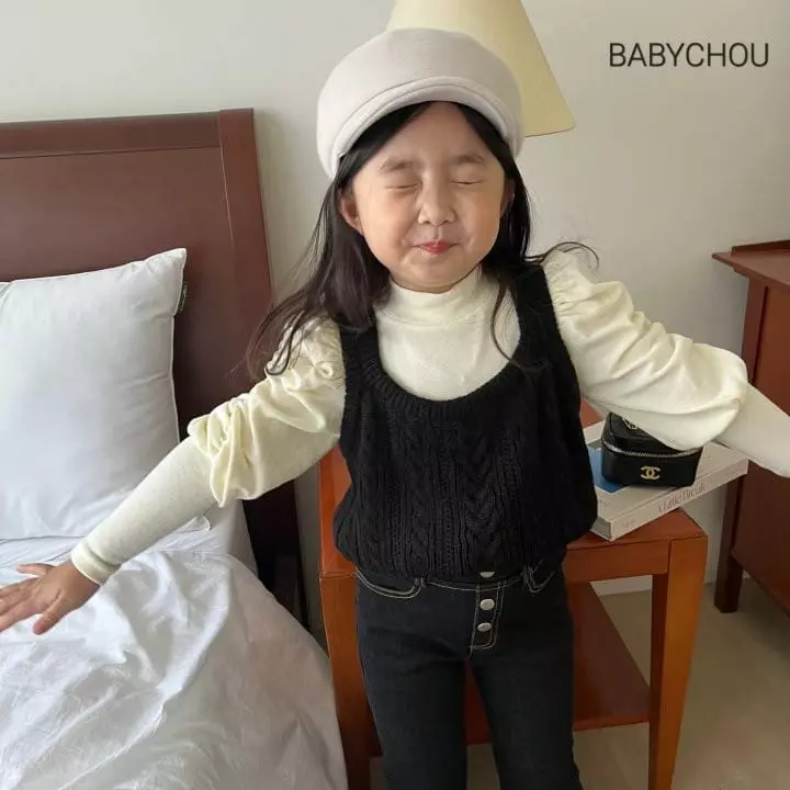 BABYZZAM - Korean Children Fashion Brand - #littlefashionista - Shirring Puff Turtleneck - 3