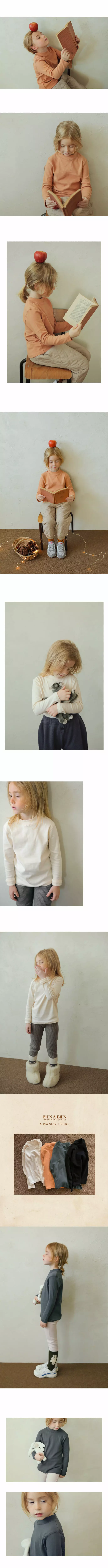 BIEN A BIEN - Korean Children Fashion Brand - #kidsstore - Albai Mock Neck Tee - 2