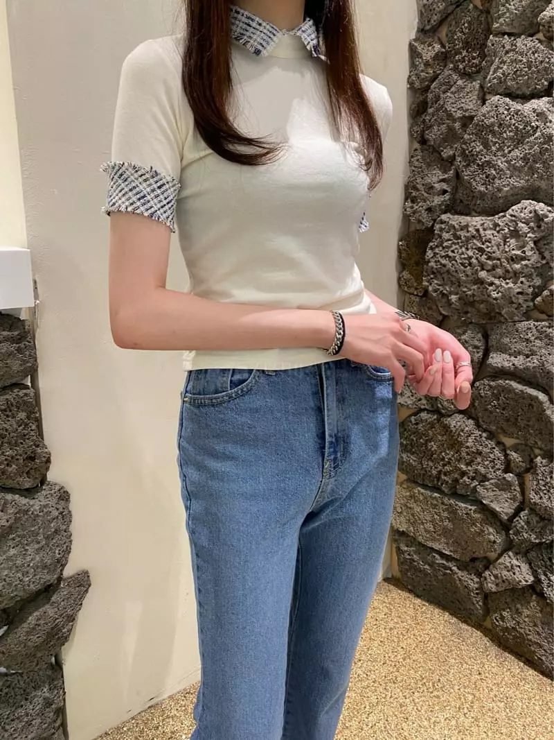Backstage - Korean Women Fashion - #womensfashion - Emma Twid Tee - 4