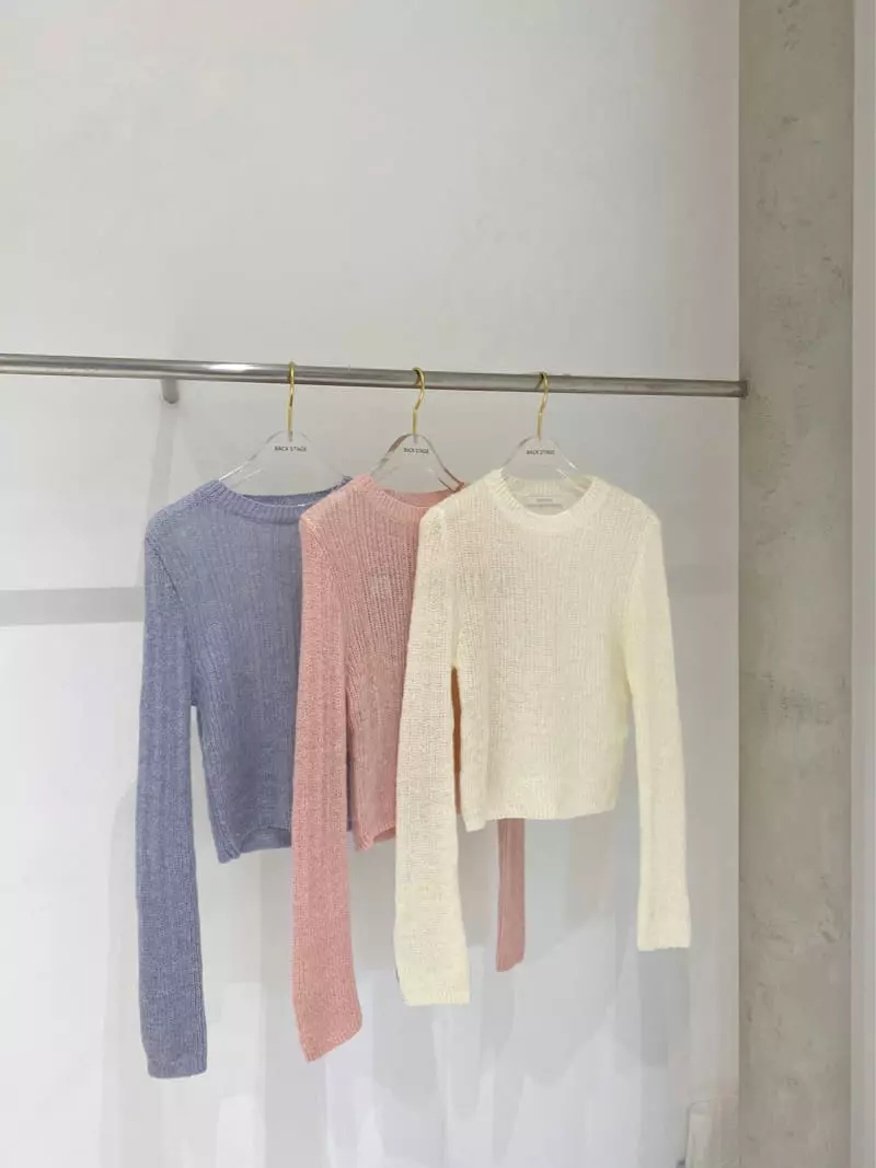 Backstage - Korean Women Fashion - #momslook - Rink Knit Tee - 9