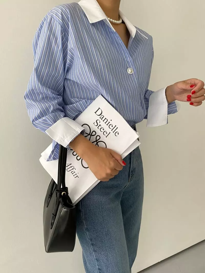 Backstage - Korean Women Fashion - #thatsdarling - Beat Stripes Shirt - 8