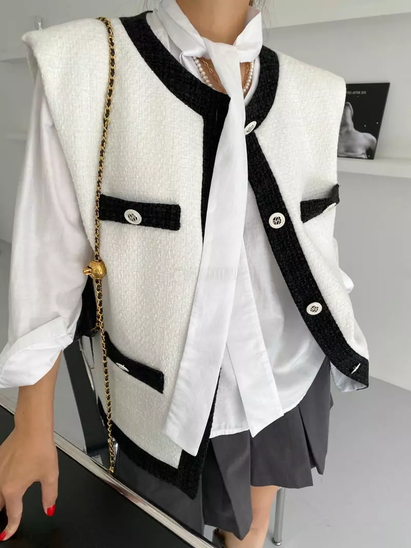 Backstage - Korean Women Fashion - #womensfashion - Twid Vest - 3