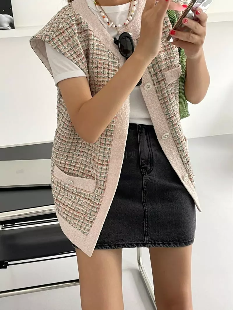 Backstage - Korean Women Fashion - #womensfashion - Twid Vest - 5