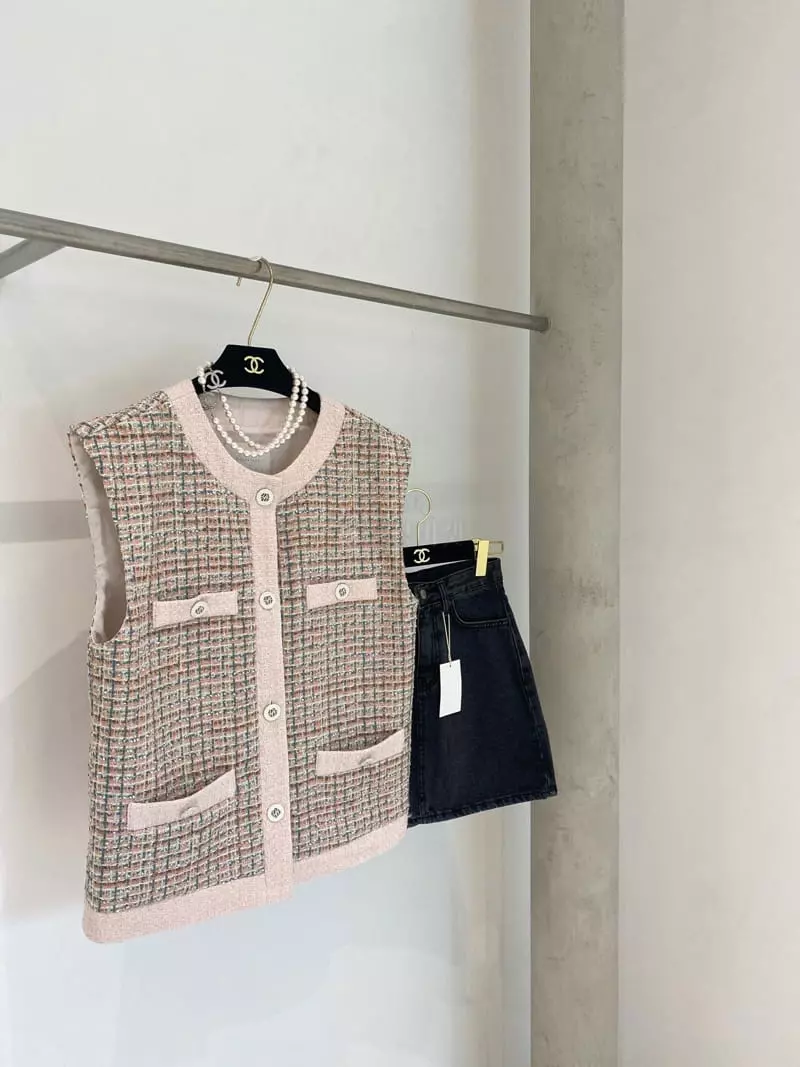 Backstage - Korean Women Fashion - #womensfashion - Twid Vest - 9