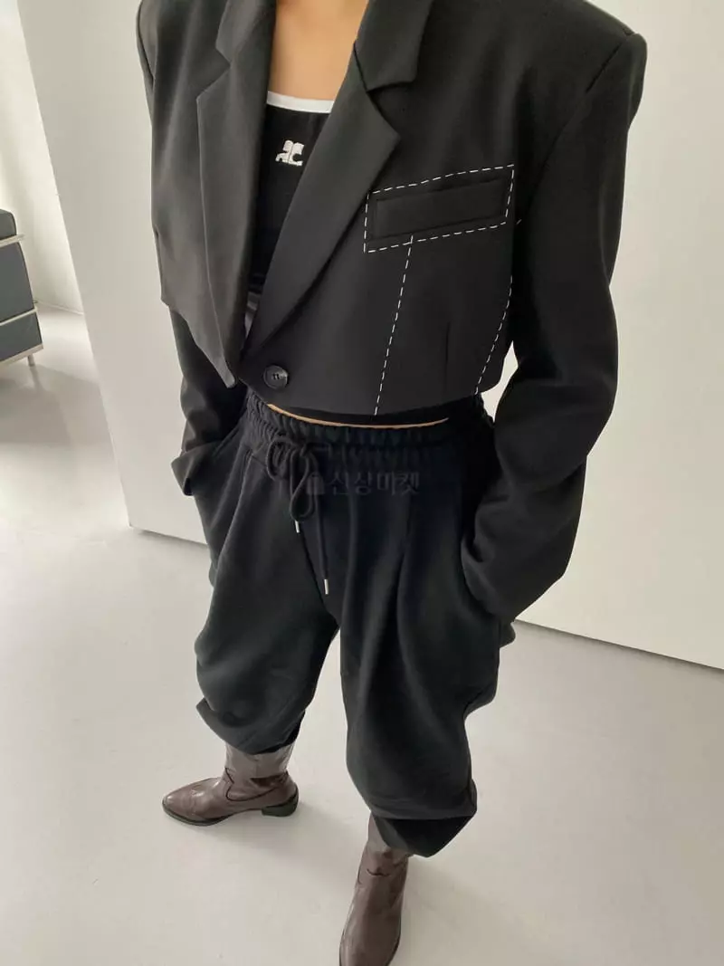 Backstage - Korean Women Fashion - #womensfashion - Stitch Crop Jacket - 2