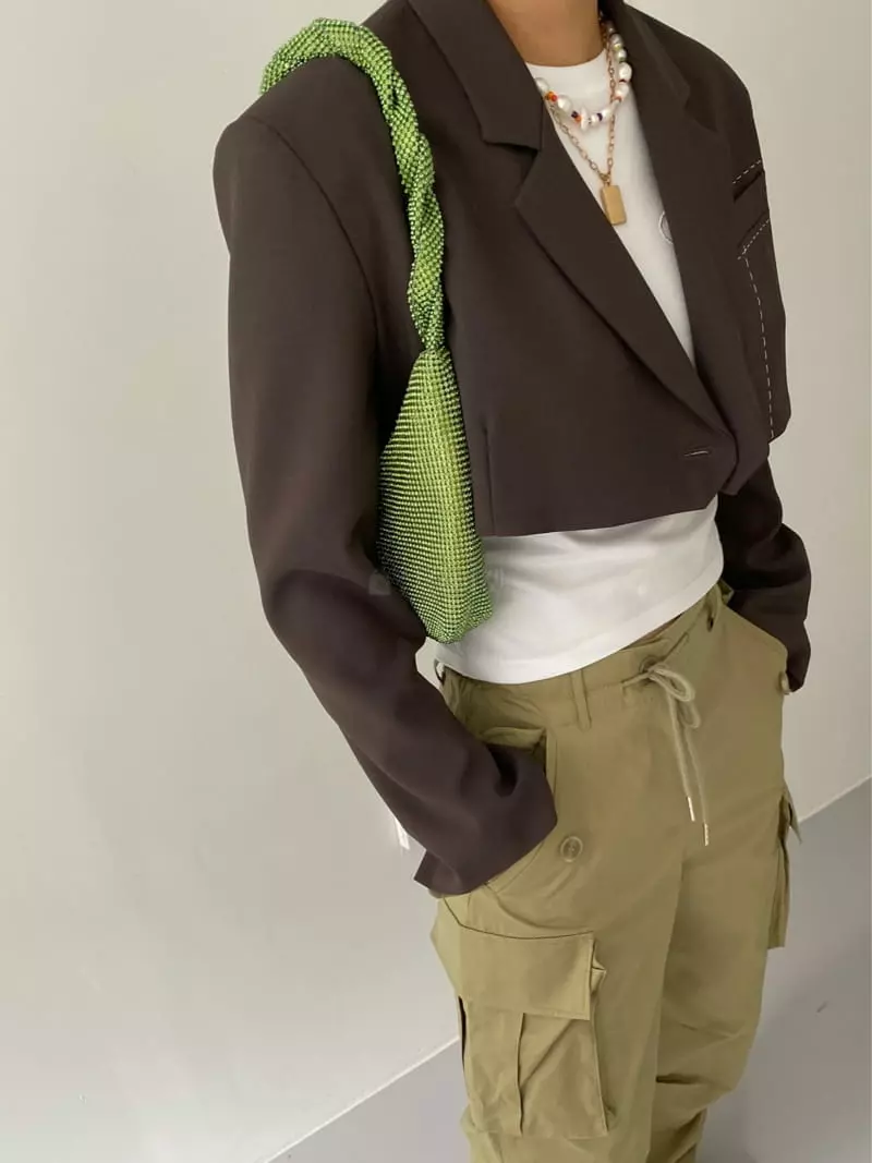 Backstage - Korean Women Fashion - #womensfashion - Stitch Crop Jacket - 6