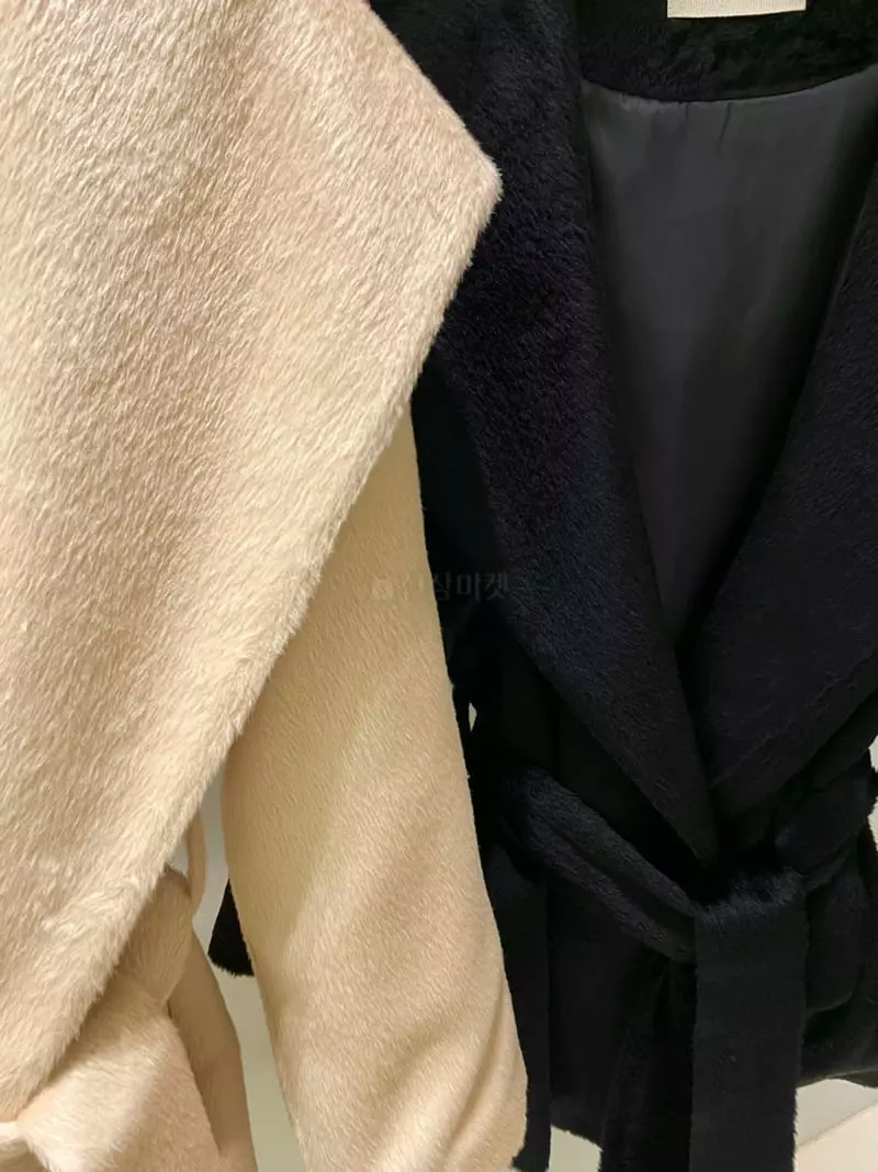 Baie Oud - Korean Women Fashion - #momslook - Alpaca Hoody Wrap Coat - 3