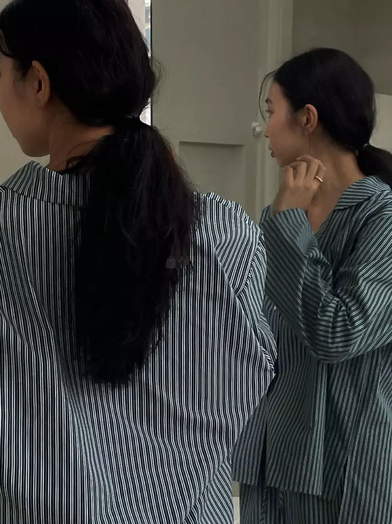 Baie Oud - Korean Women Fashion - #momslook - Stripes Pajama - 2
