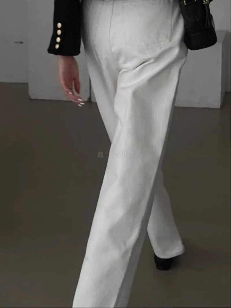 Baie Oud - Korean Women Fashion - #womensfashion - Line White Jeans - 4