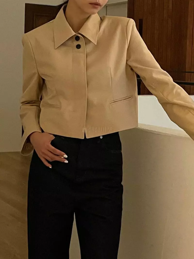 Baie Oud - Korean Women Fashion - #pursuepretty - Collar Hidden Jacket