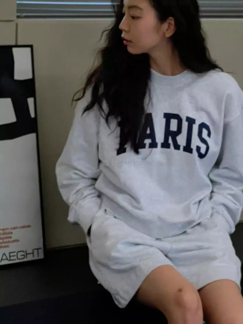Baie Oud - Korean Women Fashion - #pursuepretty - Paris Sweatshirt - 4