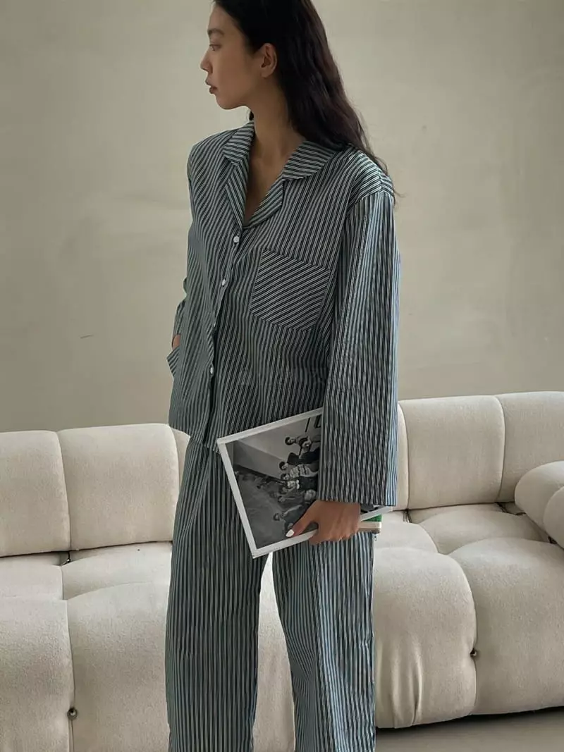 Baie Oud - Korean Women Fashion - #womensfashion - Stripes Pajama - 5