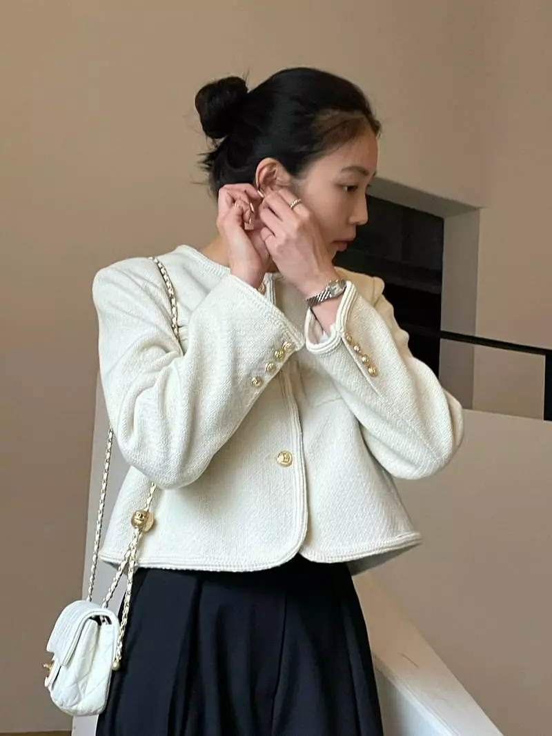 Baie Oud - Korean Women Fashion - #womensfashion - Lace Twid Jacket