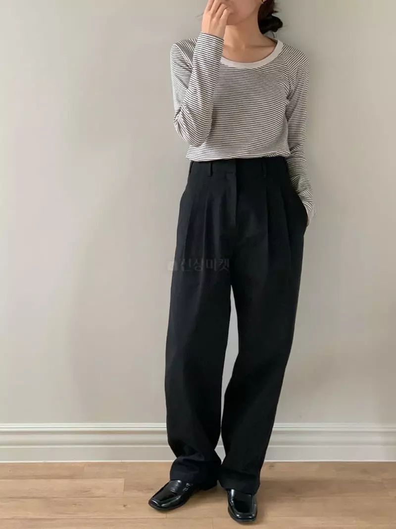 Baking Powder - Korean Women Fashion - #pursuepretty - Pock Me Stripes Tee - 3