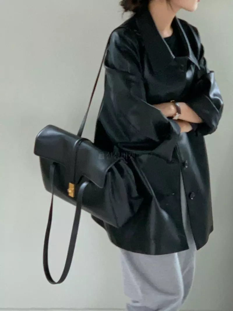 Baking Powder - Korean Women Fashion - #romanticstyle - Howl Leather Coat - 6