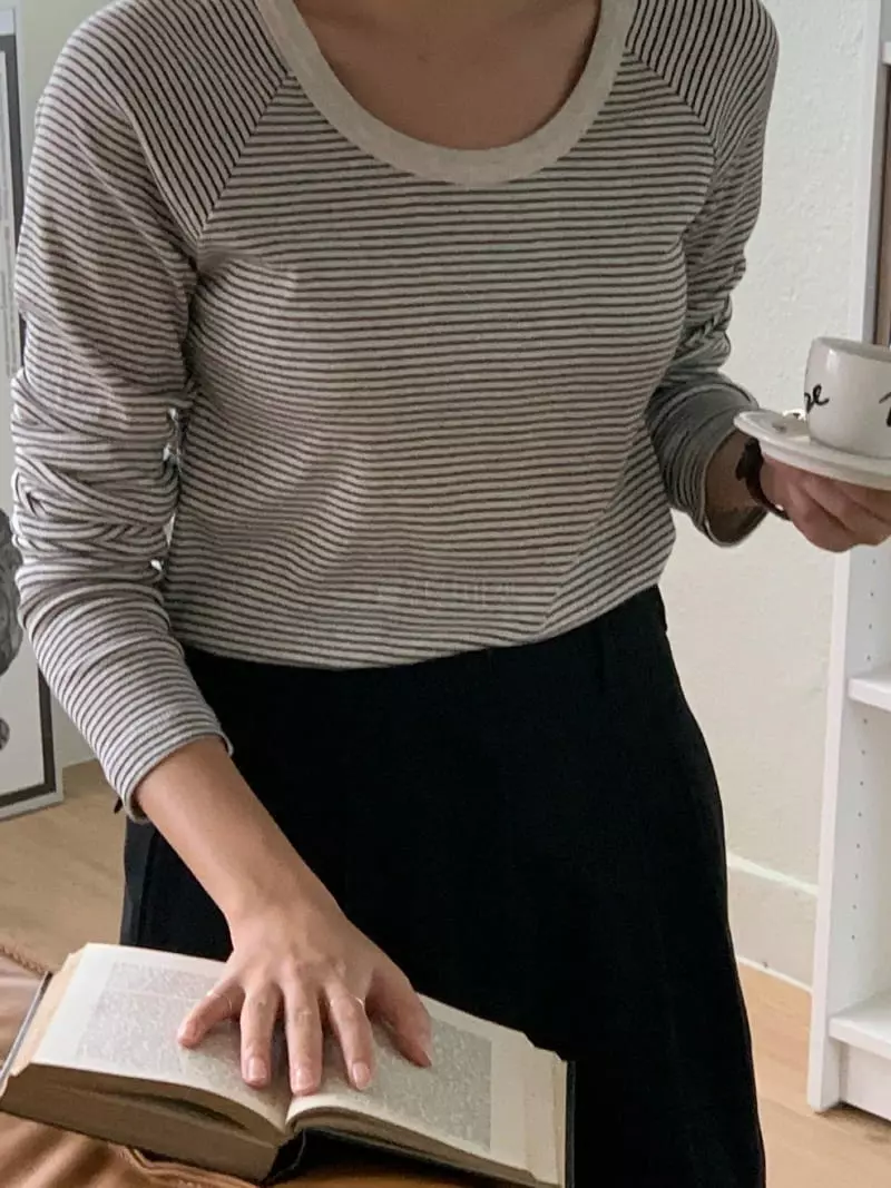 Baking Powder - Korean Women Fashion - #romanticstyle - Pock Me Stripes Tee - 5
