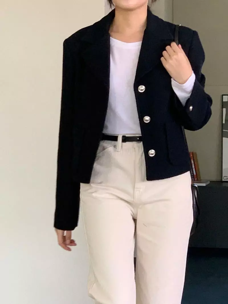Baking Powder - Korean Women Fashion - #thelittlethings - Coco Twid Jacket - 2