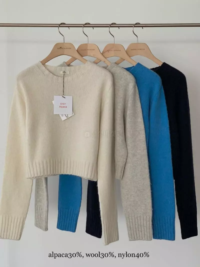 Baking Powder - Korean Women Fashion - #vintageinspired - Royal Alpaca Knit Tee - 9