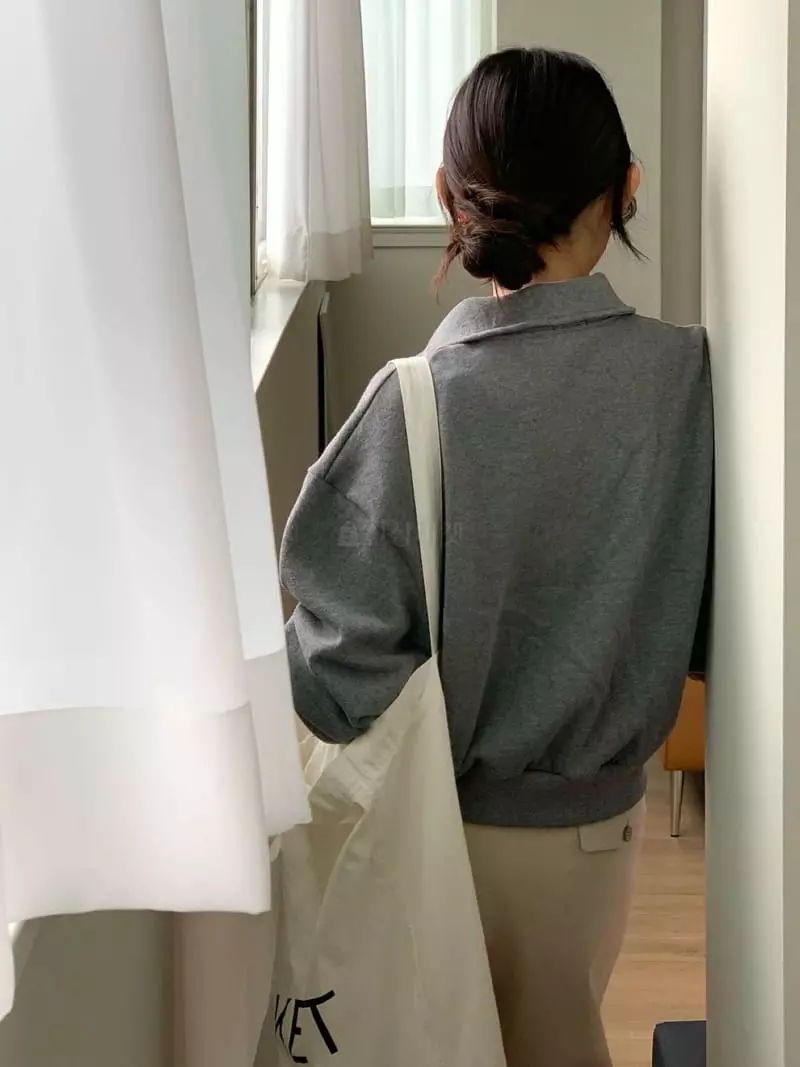 Baking Powder - Korean Women Fashion - #vintageinspired - Ray Sweatshirt - 7