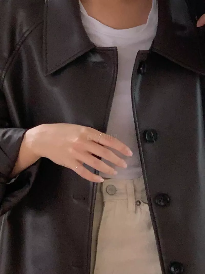 Baking Powder - Korean Women Fashion - #vintageinspired - Howl Leather Coat - 2