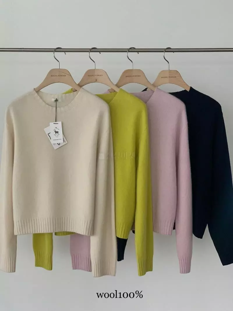 Baking Powder - Korean Women Fashion - #womensfashion - Mock Roud Knit Tee - 9