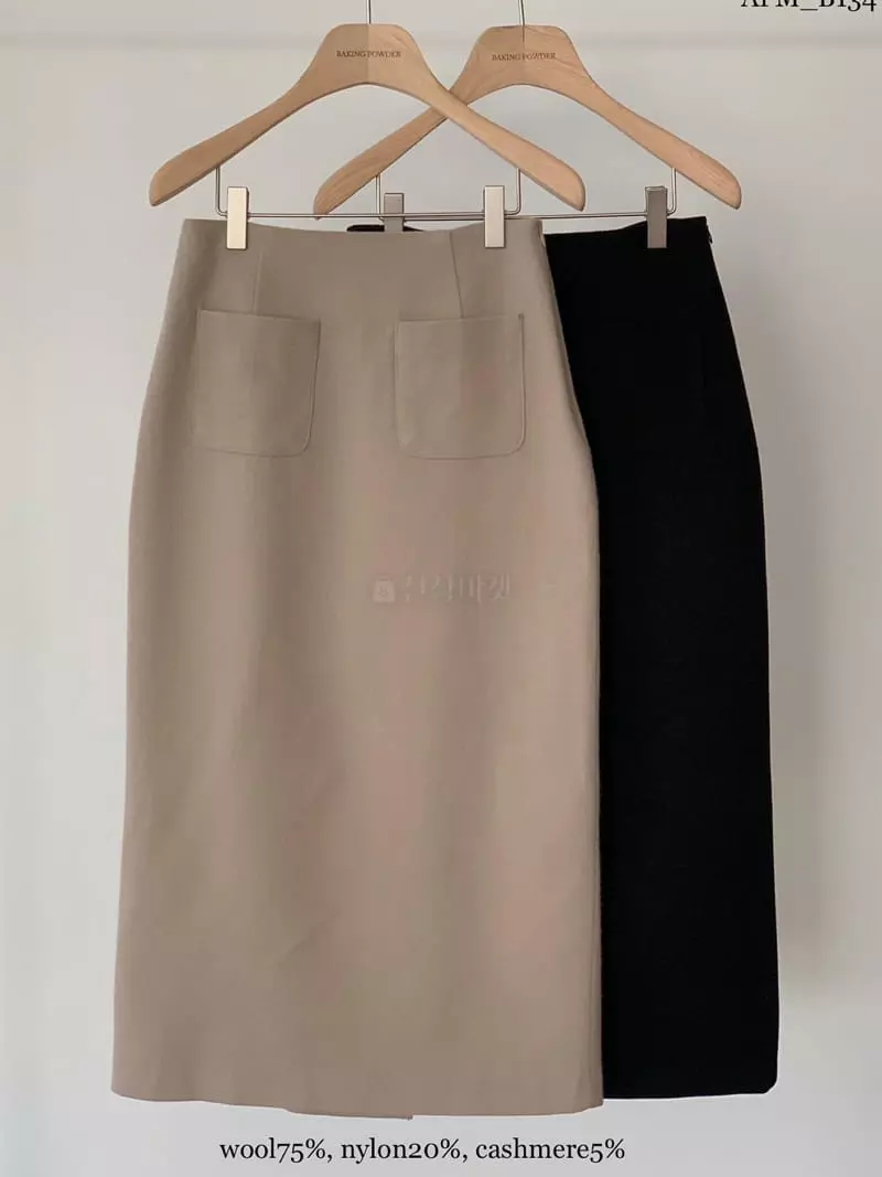 Baking Powder - Korean Women Fashion - #womensfashion - Rose Herringbone Skirt - 9