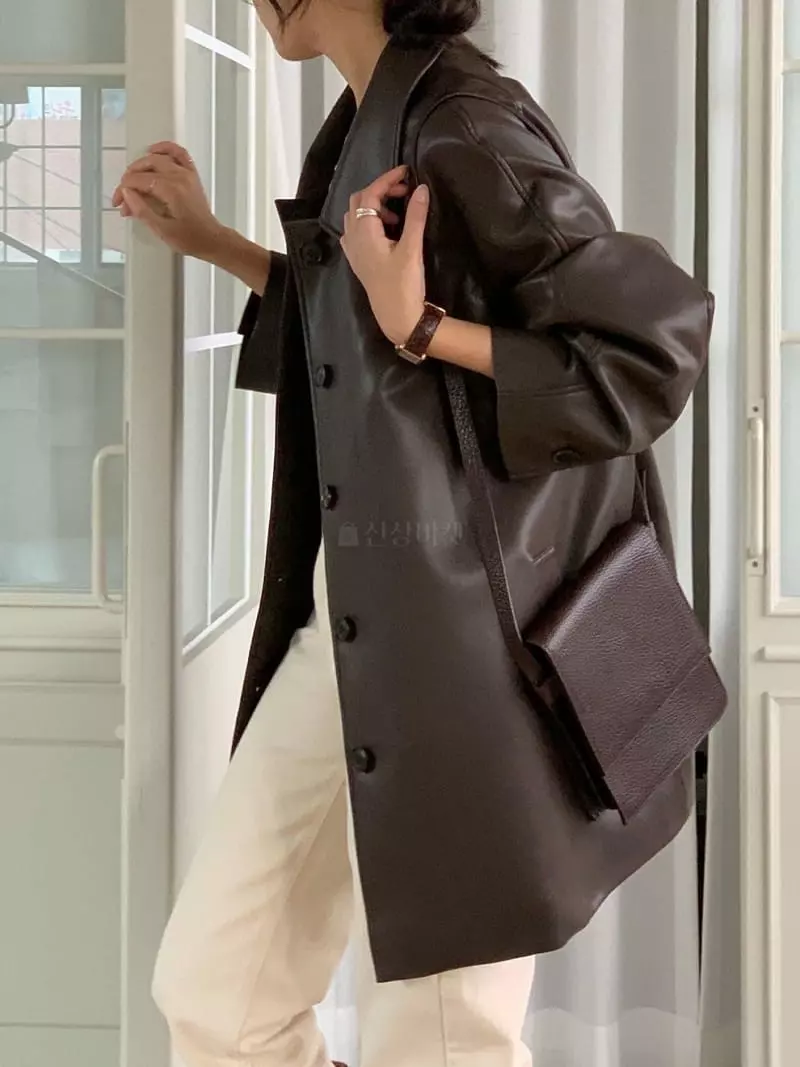 Baking Powder - Korean Women Fashion - #womensfashion - Howl Leather Coat