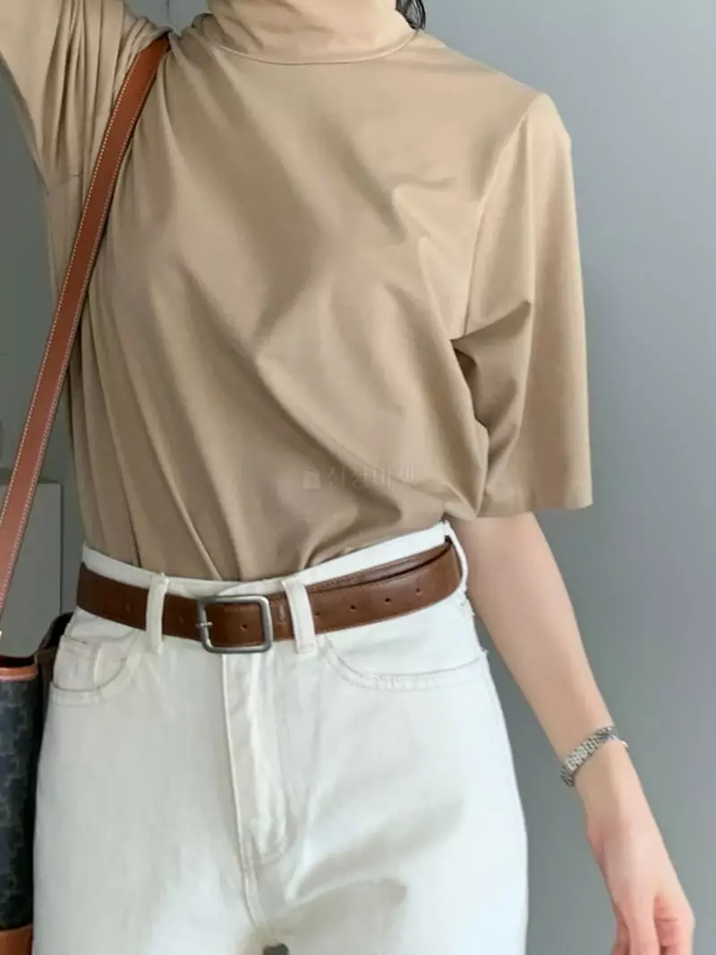 Baribari - Korean Women Fashion - #momslook - 5 Half Turtleneck Tee - 8