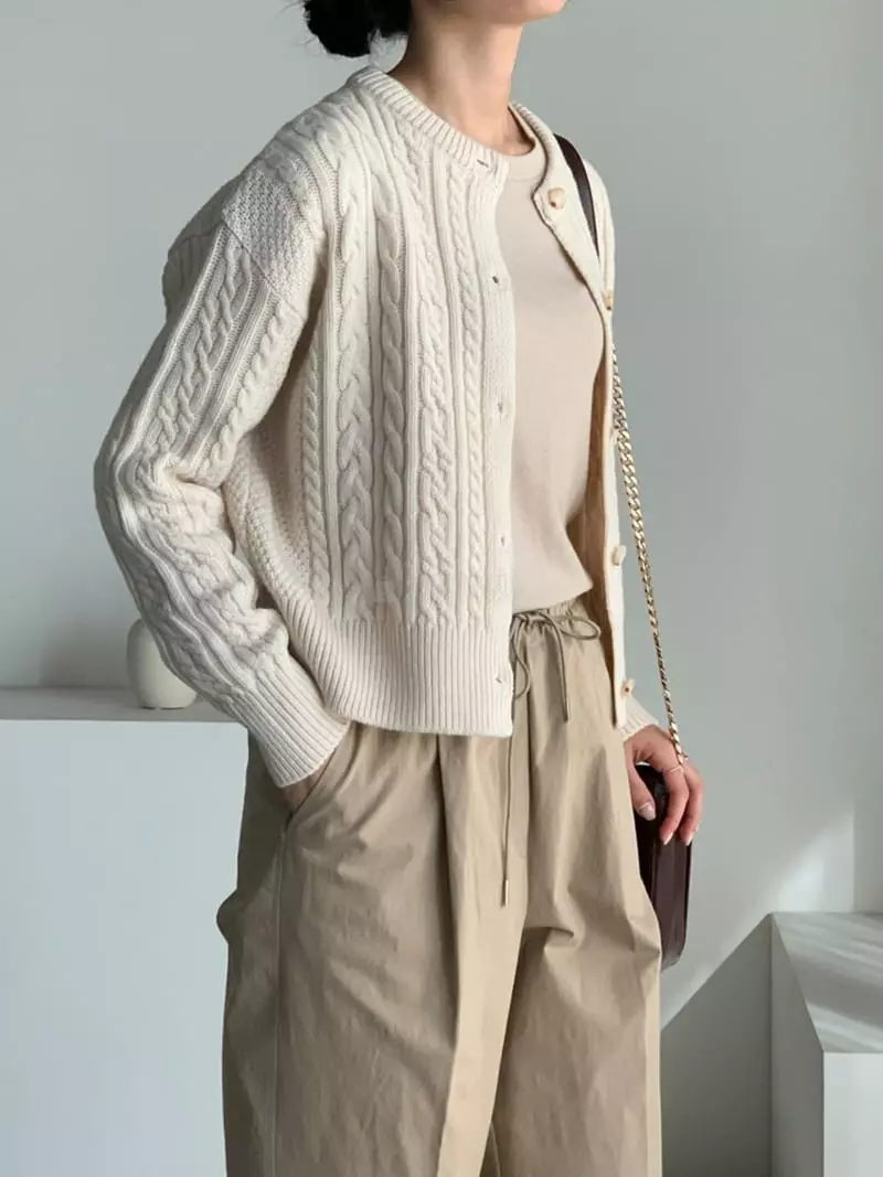 Baribari - Korean Women Fashion - #momslook - Twist Cardigan