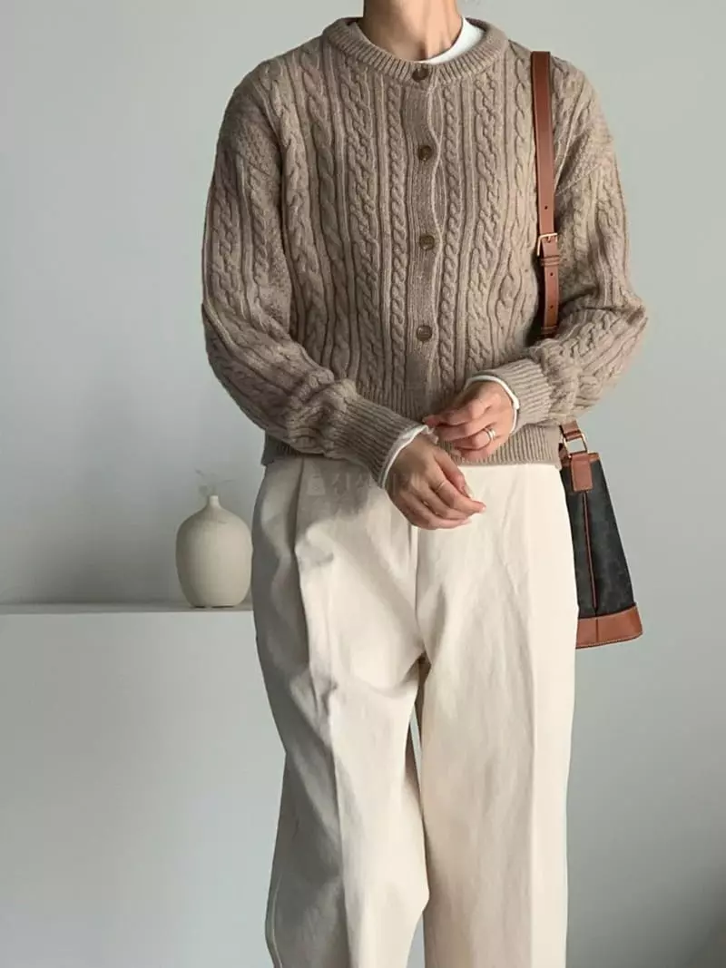Baribari - Korean Women Fashion - #momslook - Twist Cardigan - 11