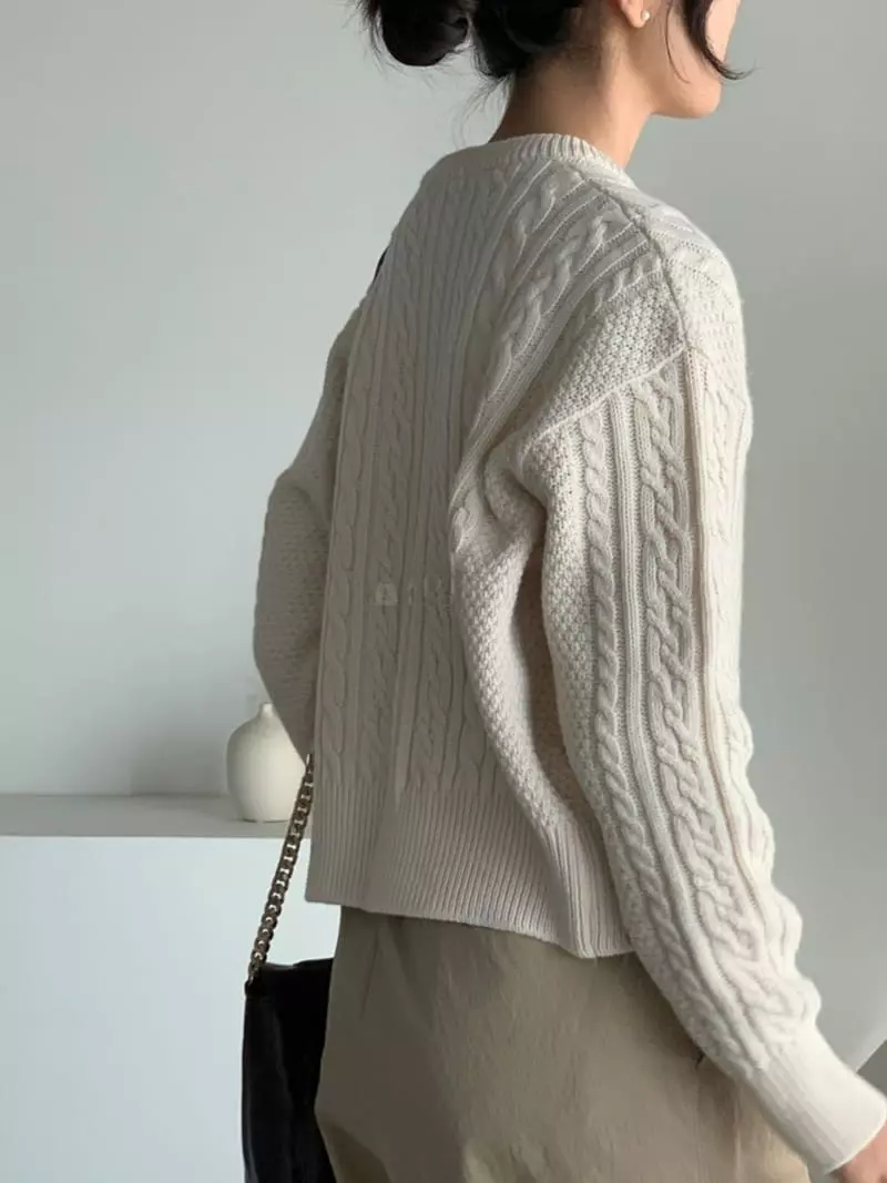 Baribari - Korean Women Fashion - #momslook - Twist Cardigan - 3