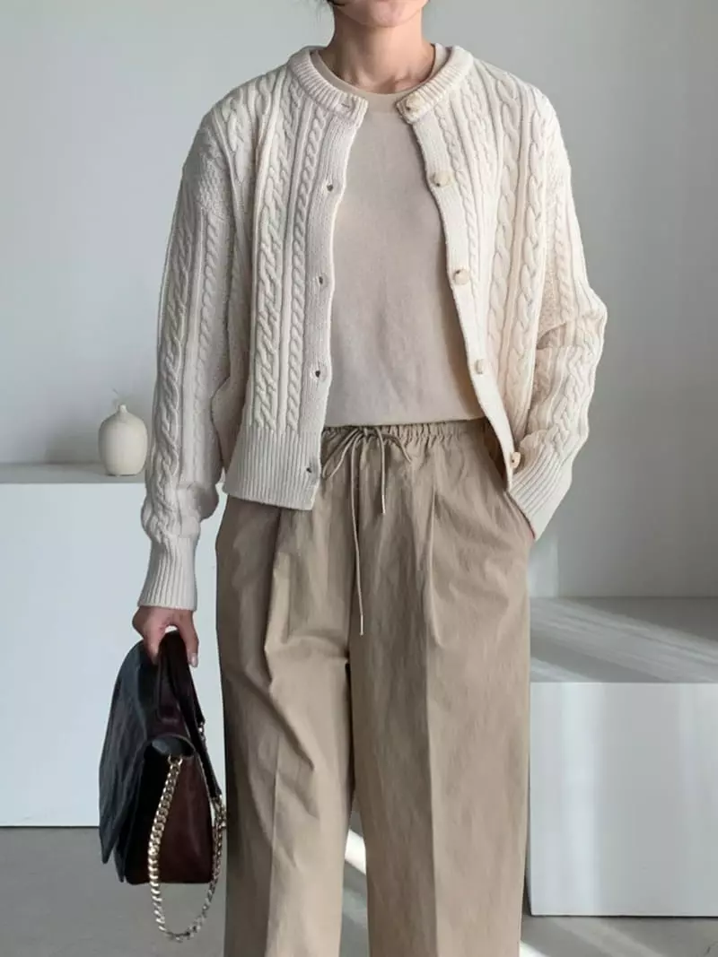 Baribari - Korean Women Fashion - #momslook - Twist Cardigan - 5