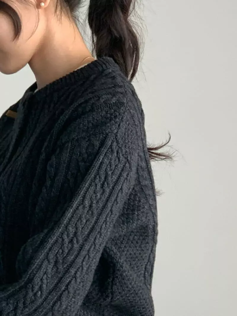 Baribari - Korean Women Fashion - #momslook - Twist Cardigan - 9