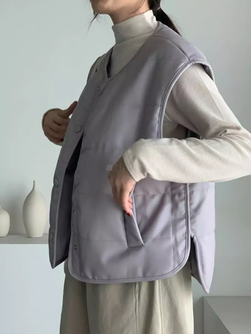 Baribari - Korean Women Fashion - #momslook - Leather Vest - 12
