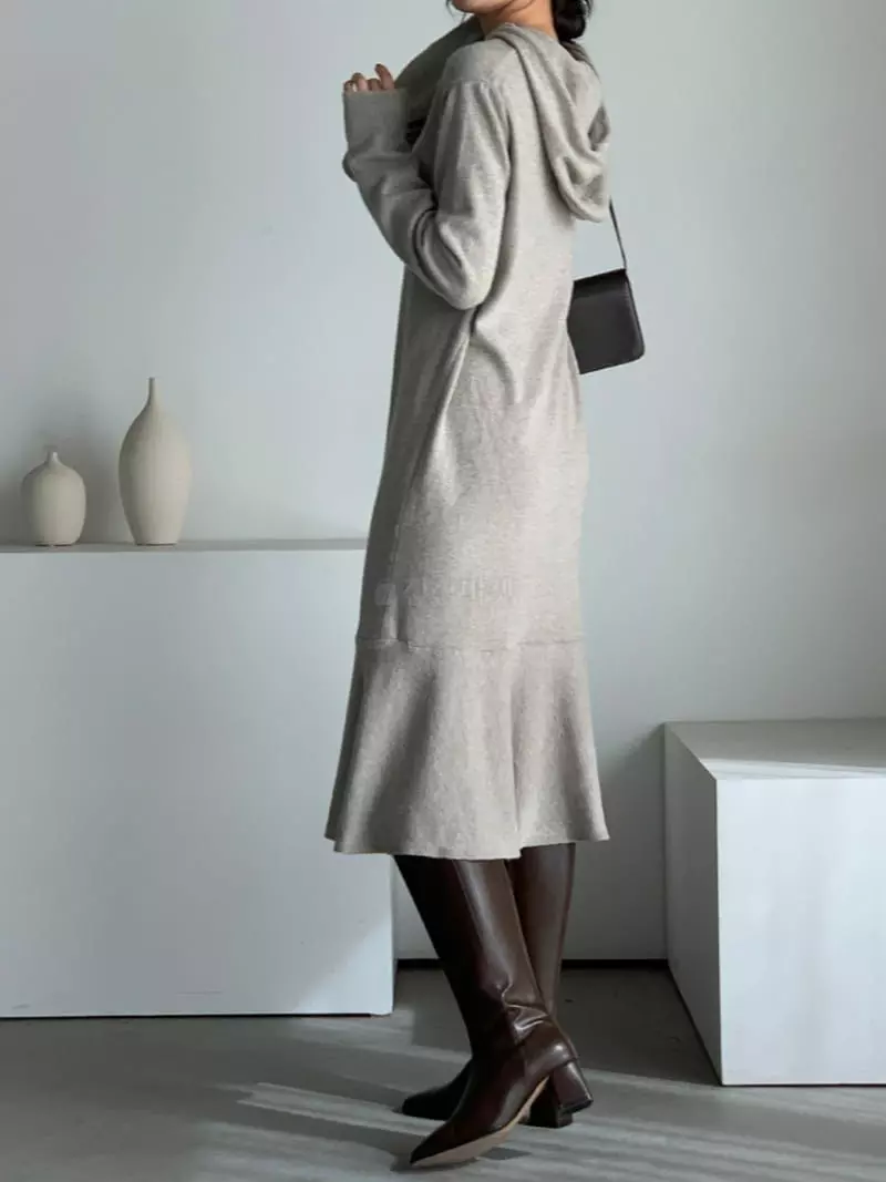 Baribari - Korean Women Fashion - #momslook - Victoria Hoody One-piece - 2