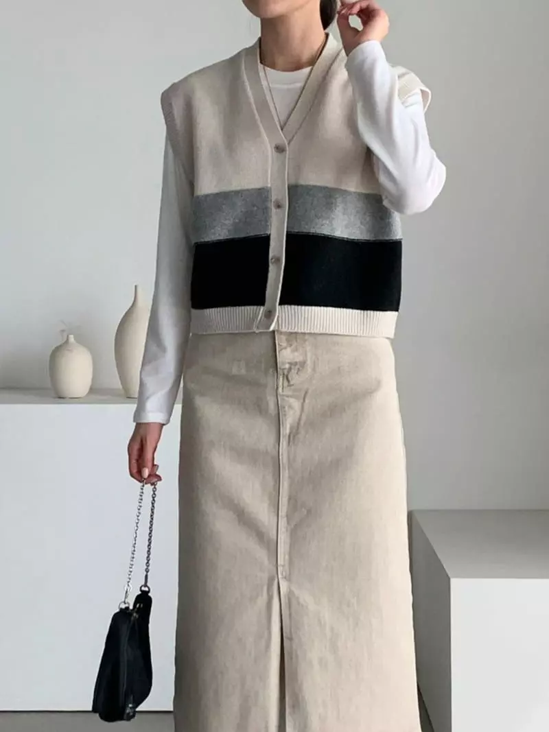 Baribari - Korean Women Fashion - #momslook - Tonny Knit Tee - 6