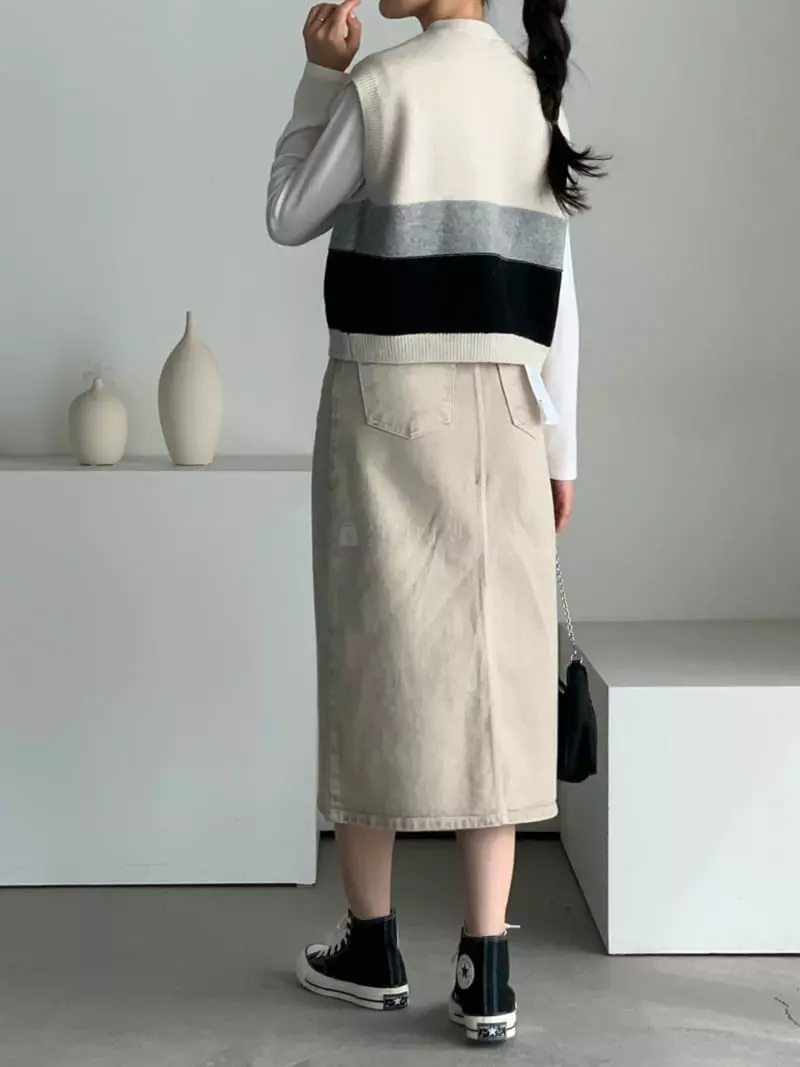 Baribari - Korean Women Fashion - #momslook - Tonny Knit Tee - 8