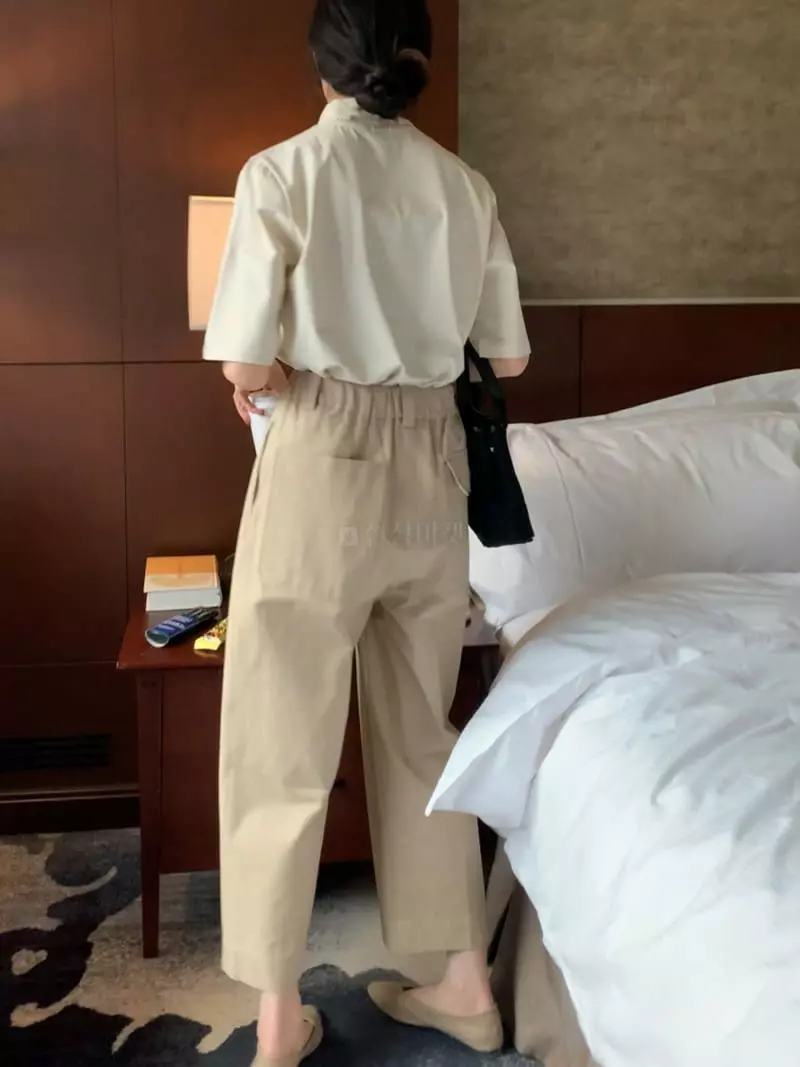 Baribari - Korean Women Fashion - #momslook - Pocket Cotton Pants - 3