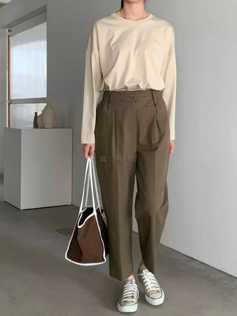 Baribari - Korean Women Fashion - #romanticstyle - Pocket Cotton Pants - 10